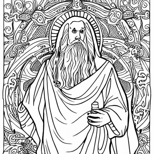 Coloring page of prospero