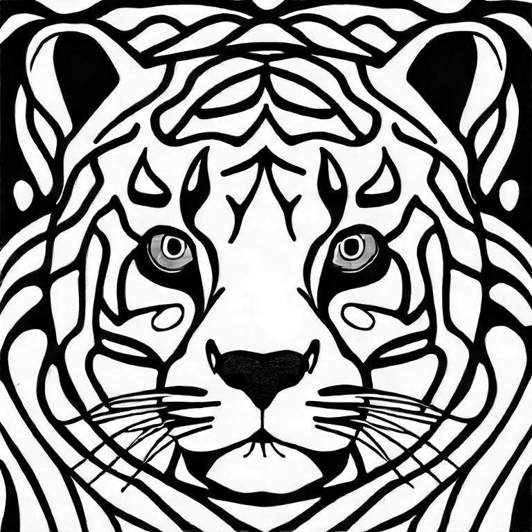 Coloring page of puma