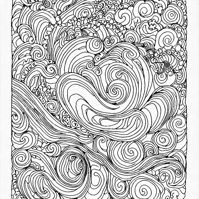 Coloring page of rainbow