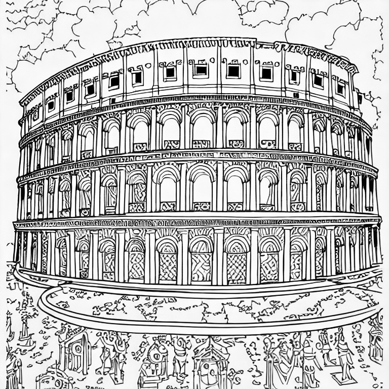 Coloring page of rome