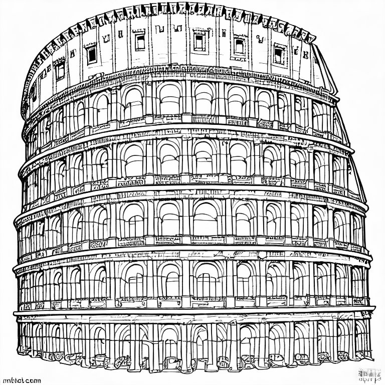 Coloring page of rome