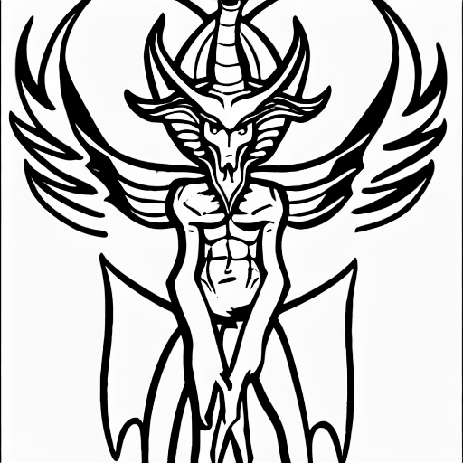 Coloring page of satan