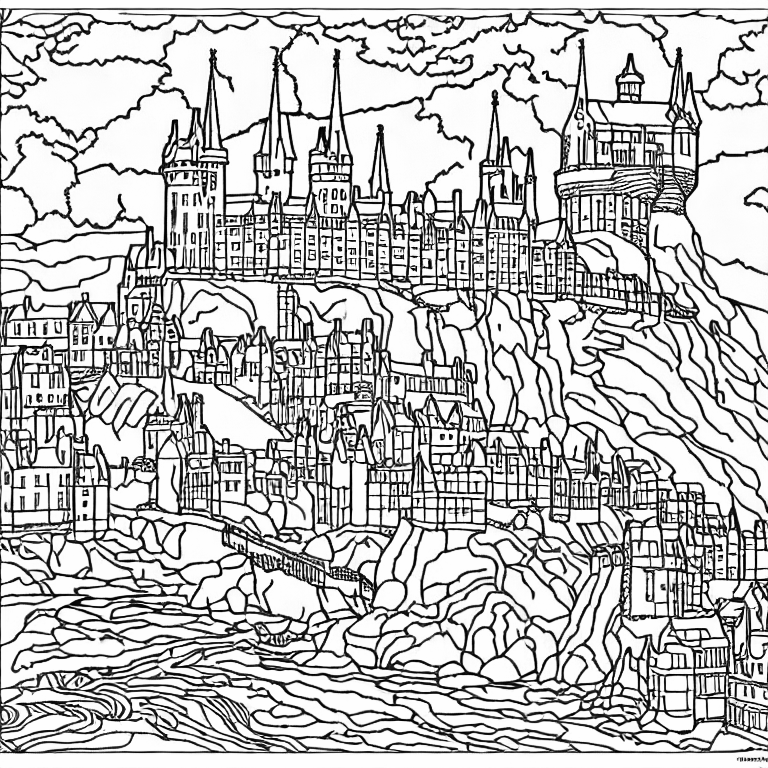 Coloring page of scotland