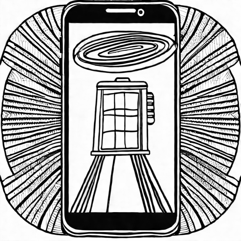 Coloring page of smart phone