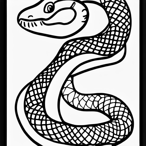 Coloring page of snake fantasy spirit animal