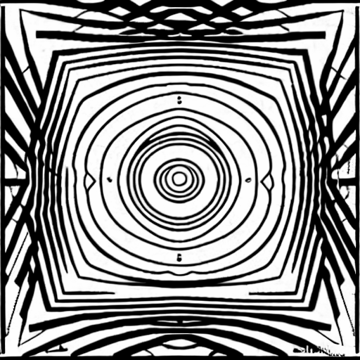 Coloring page of space geometry