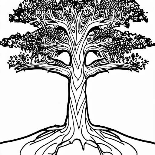 Coloring page of speaker fir tree