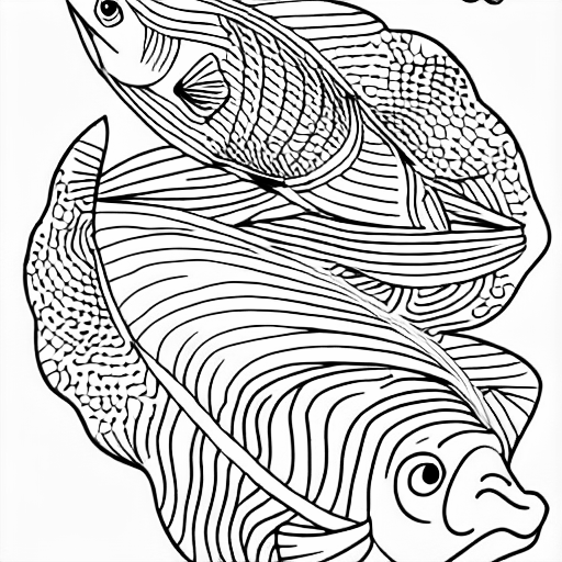 Coloring page of spirit animal fish