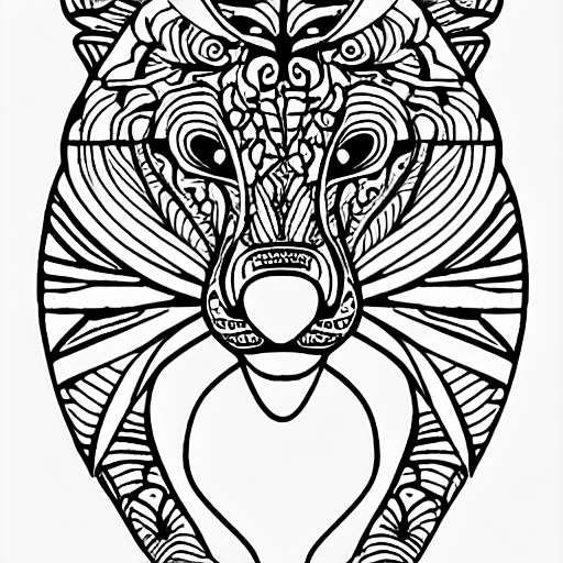 Coloring page of spirit animal koy