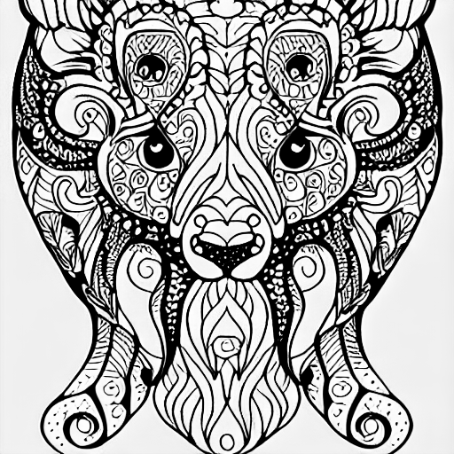 Coloring page of spirit animals