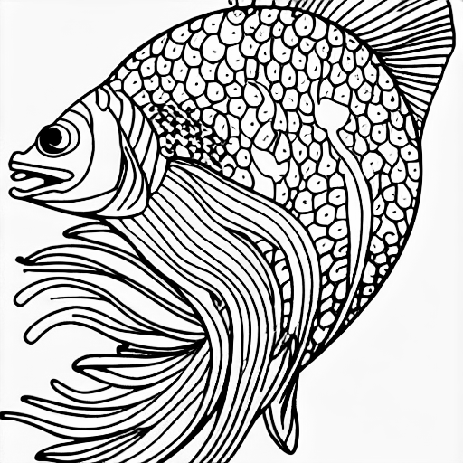 Coloring page of spirit fish