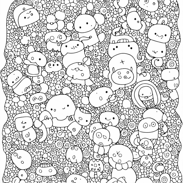 Coloring page of squishmallows