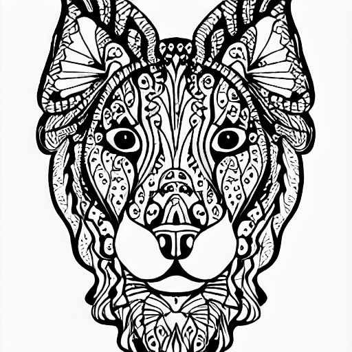 Coloring page of star animal
