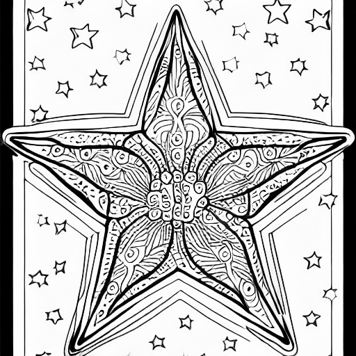 Coloring page of star animal