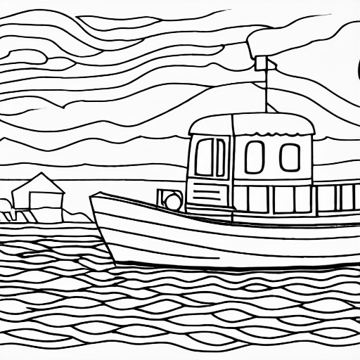 Coloring page of sunrise at peggy cove
