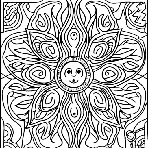 Coloring page of sunshine