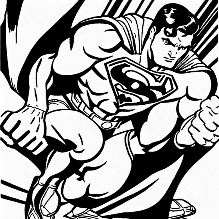 Coloring page of superman