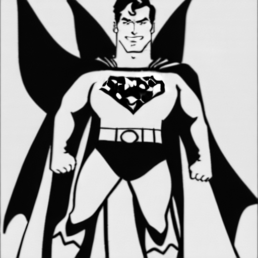 Coloring page of superman batman