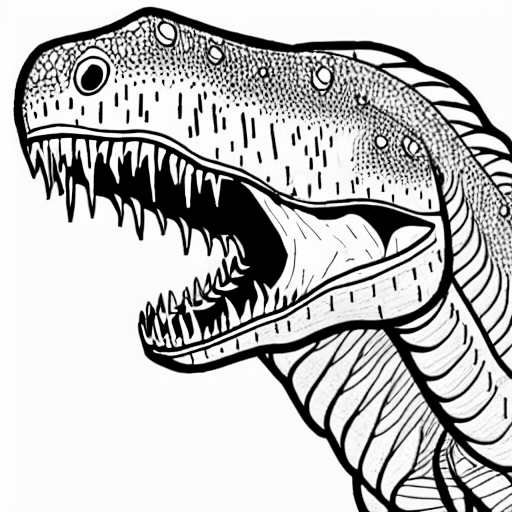 Coloring page of t rex