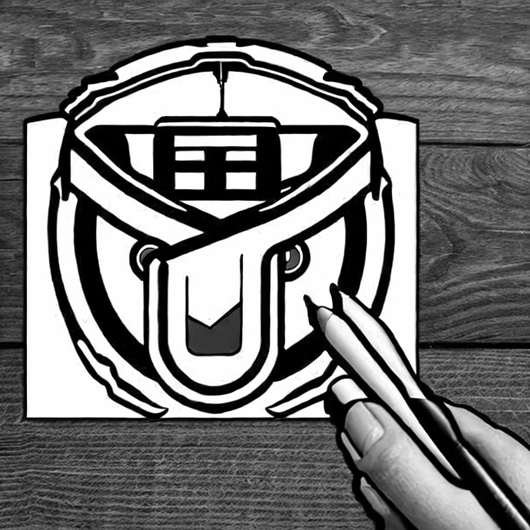 Coloring page of team fortress team logo