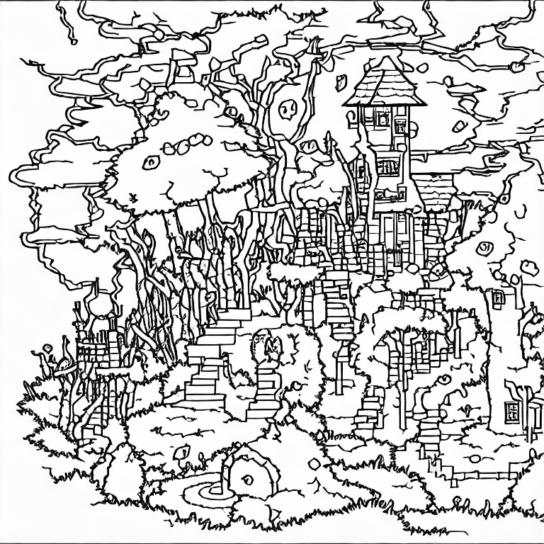 Coloring page of terraria