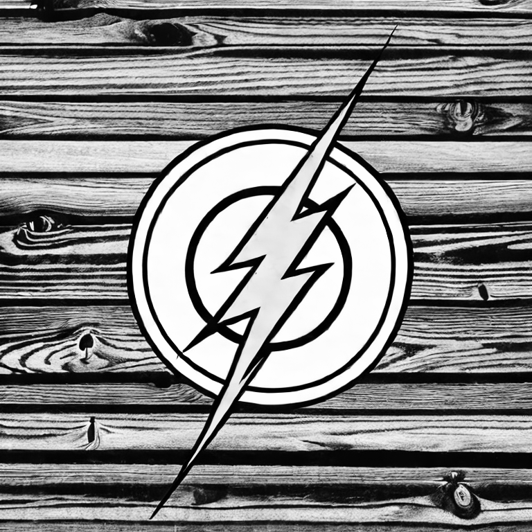Coloring page of the flash logo cw