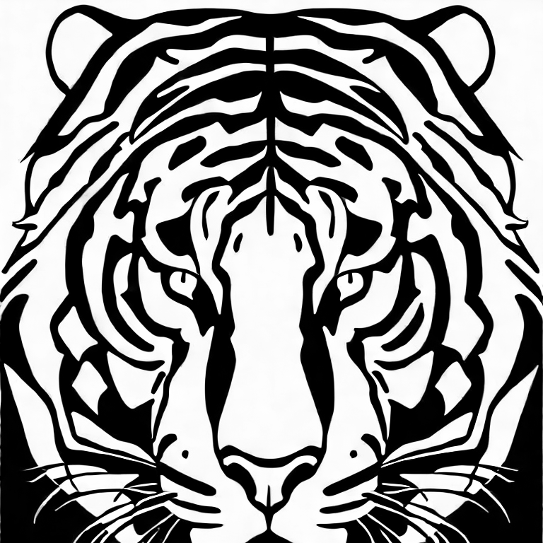Coloring page of tiger
