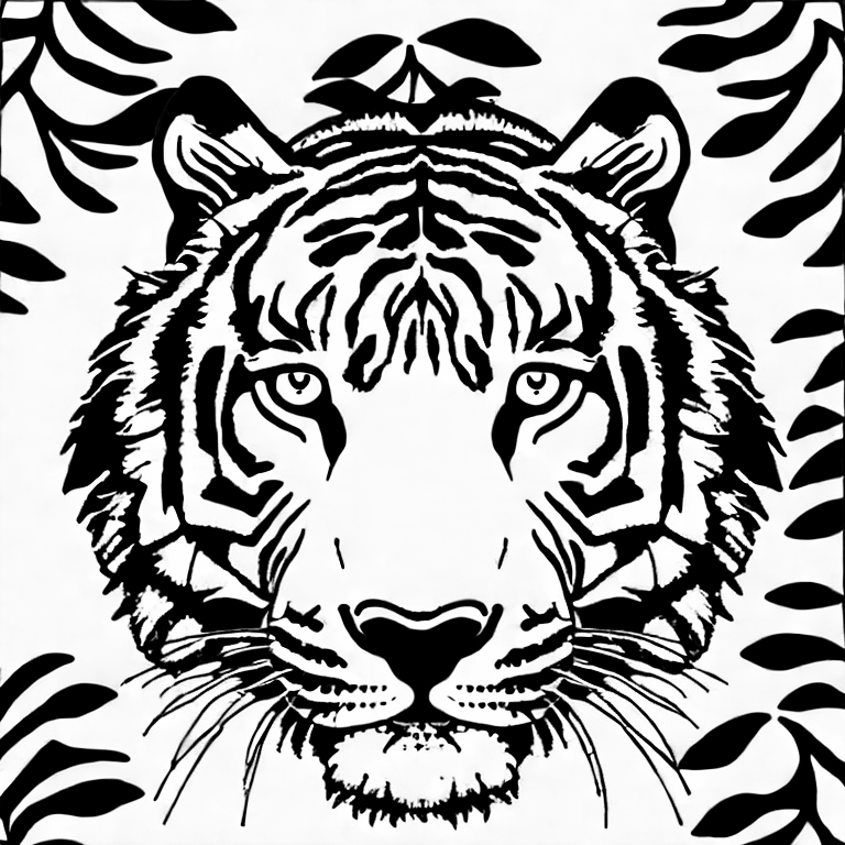 Coloring page of tiger king