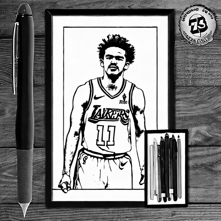 Coloring page of trae young