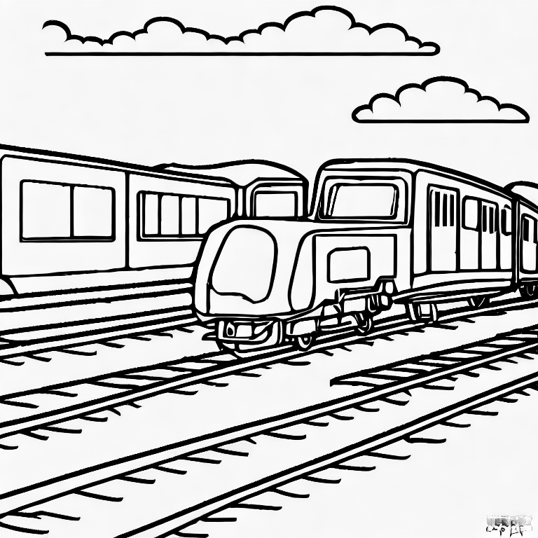 Coloring page of train