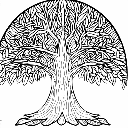Coloring page of tree