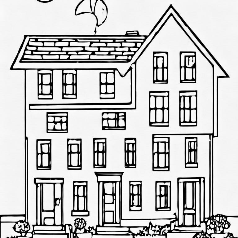 Coloring page of une maison
