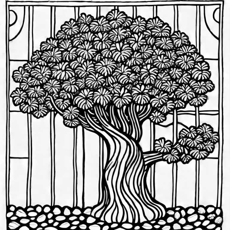 Coloring page of waiting for the money tree