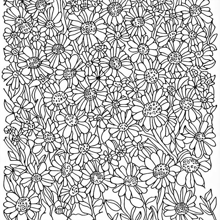 Coloring page of wildflower