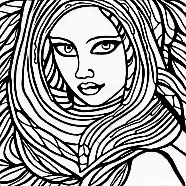 Coloring page of women
