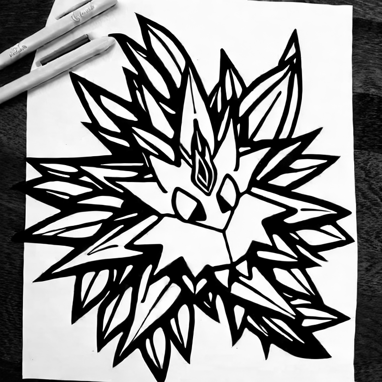 Coloring page of zeraora
